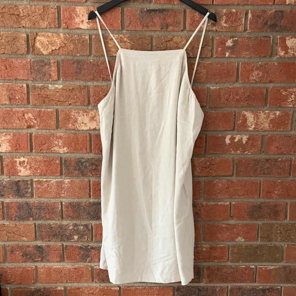 Abercrombie Linen Spaghetti Strap Apron Dress